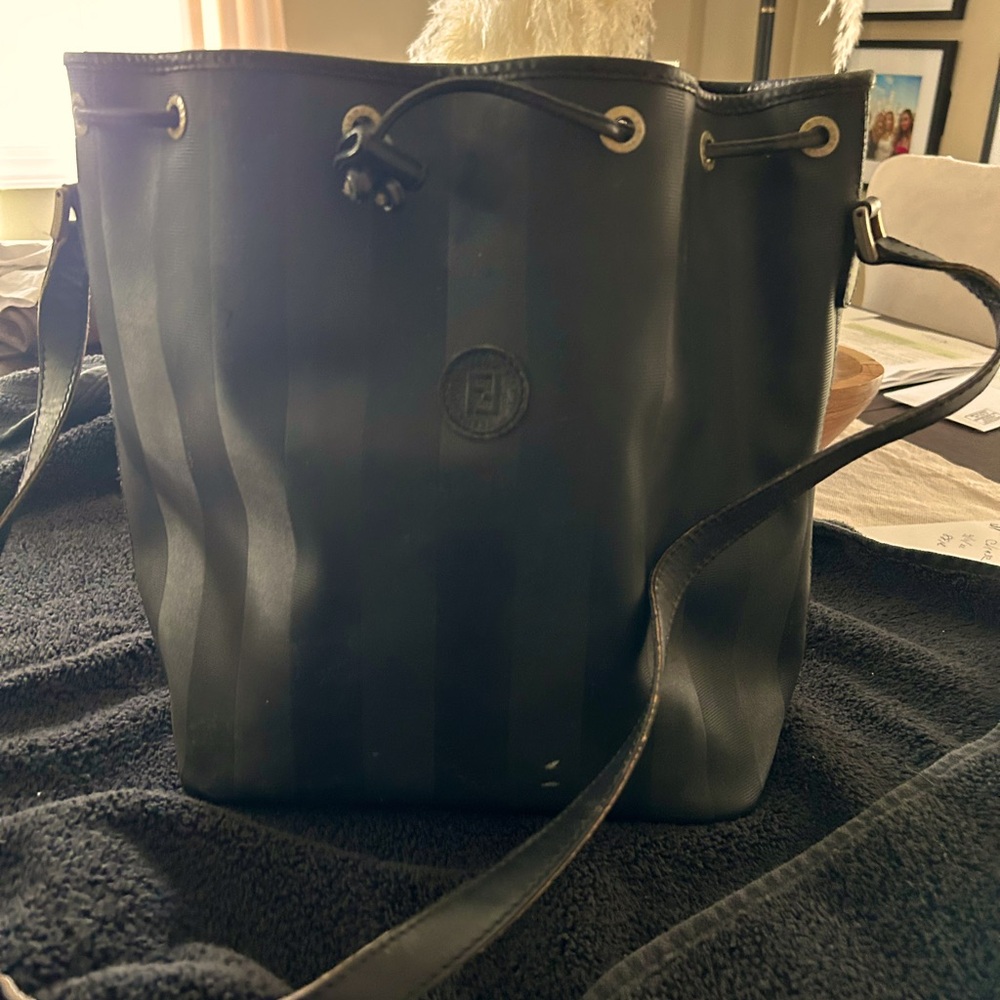 Used authentic fendi bucket tote